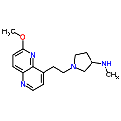 1-[2-(6-Methoxy-1,5-naphthyridin-4-yl)ethyl]-N-methyl-3-pyrrolidinamine Structure