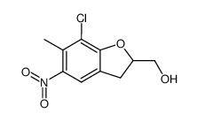 7-chloro-2,3-dihydro-6-methyl-5-nitrofuran-2-methanol Structure