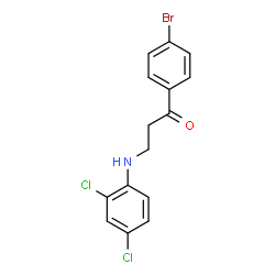 1-(4-bromophenyl)-3-(2,4-dichloroanilino)-1-propanone structure