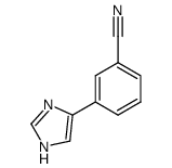 3-(1H-imidazol-4-yl)benzonitrile结构式