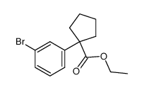 1-(3-bromo-phenyl)-cyclopentanecarboxylic acid ethyl ester Structure