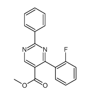 5-Pyrimidinecarboxylic acid, 4-(2-fluorophenyl)-2-phenyl-, methyl ester Structure