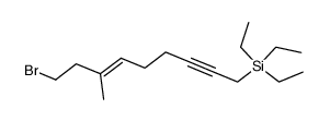 (E)-(9-bromo-7-methylnon-6-en-2-yn-1-yl)triethylsilane结构式