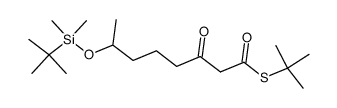 7-(tert-Butyl-dimethyl-silanyloxy)-3-oxo-octanethioic acid S-tert-butyl ester Structure