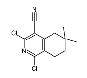 1,3-Dichloro-6,6-dimethyl-5,6,7,8-tetrahydro-4-isoquinolinecarbon itrile Structure