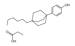 4-(1-hexyl-4-bicyclo[2.2.2]octanyl)phenol,propanoic acid结构式