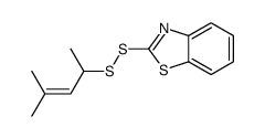 2-(4-methylpent-3-en-2-yldisulfanyl)-1,3-benzothiazole Structure
