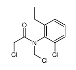 2-chloro-N-(2-chloro-6-ethylphenyl)-N-(chloromethyl)acetamide结构式