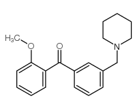2-METHOXY-3'-PIPERIDINOMETHYL BENZOPHENONE结构式