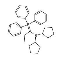 (1-(dicyclopentylboranyl)propylidene)triphenyl-5-phosphane结构式