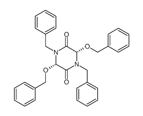(3S,6S)-1,4-Dibenzyl-3,6-bis-benzyloxy-piperazine-2,5-dione Structure