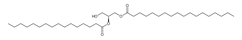 Octadecanoic acid, (2S)-3-hydroxy-2-[(1-oxohexadecyl)oxy]propyl ester Structure