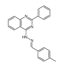N-(2-Phenyl-quinazolin-4-yl)-N'-[1-p-tolyl-meth-(E)-ylidene]-hydrazine Structure
