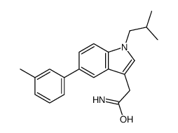 2-[5-(3-methylphenyl)-1-(2-methylpropyl)indol-3-yl]acetamide结构式