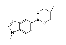 5-(5,5-Dimethyl-1,3,2-dioxaborinan-2-yl)-1-methyl-1H-indole结构式