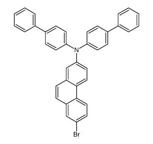 7-bromo-N,N-bis(4-phenylphenyl)phenanthren-2-amine Structure