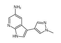 3-(1-methylpyrazol-4-yl)-1H-pyrrolo[2,3-b]pyridin-5-amine Structure