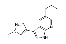 3-(1-methylpyrazol-4-yl)-5-propyl-1H-pyrrolo[2,3-b]pyridine Structure