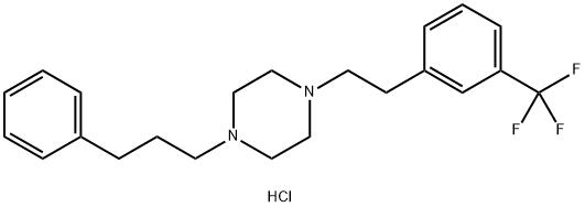 Piperazine, 1-(3-phenylpropyl)-4-[2-[3-(trifluoromethyl)phenyl]ethyl]-, dihydrochloride结构式