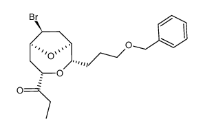 1-((1R,2S,4S,6R,7S)-2-(3-(benzyloxy)propyl)-7-bromo-3,9-dioxabicyclo[4.2.1]nonan-4-yl)propan-1-one Structure
