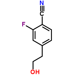 2-Fluoro-4-(2-hydroxyethyl)benzonitrile结构式