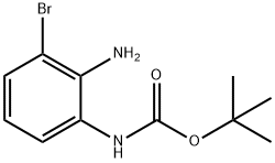 (2-氨基-3-溴苯基)氨基甲酸叔丁酯结构式