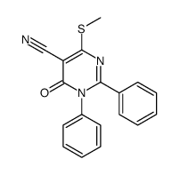 4-methylsulfanyl-6-oxo-1,2-diphenylpyrimidine-5-carbonitrile Structure