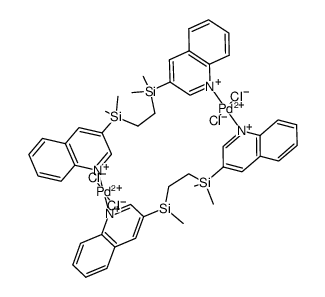 [PdCl2(1,2-bis(dimethyl(3-quinolyl)silyl)ethane)]2 Structure