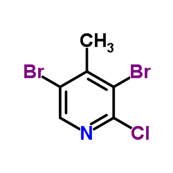 2-Chloro-3,5-dibromo-4-methylpyridine structure