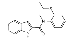 N-[2-(ethylthio)phenyl]-N-methyl-1H-indole-2-carboxamide结构式