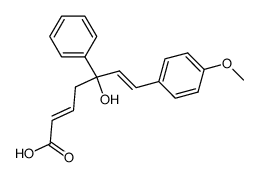 (E,E)-5-hydroxy-7-(4-methoxyphenyl)-5-phenylhepta-2,6-dienoic acid Structure