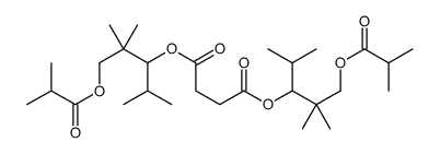 bis[1-(isopropyl)-2,2-dimethyl-3-(2-methyl-1-oxopropoxy)propyl] succinate Structure