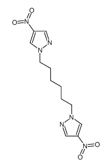 4,4'-dinitro-1H,1'H-1,1'-hexane-1,6-diyl-bis-pyrazole结构式