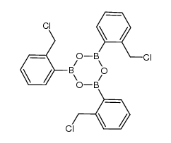 tris(2-chloromethyl phenyl)boroxine Structure