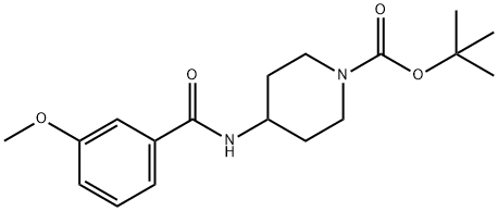 tert-Butyl 4-(3-methoxybenzamido)piperidine-1-carboxylate structure