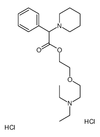 2-[2-(diethylamino)ethoxy]ethyl 2-phenyl-2-piperidin-1-ylacetate,dihydrochloride结构式