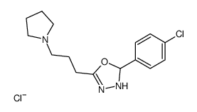 2-(4-chlorophenyl)-5-(3-pyrrolidin-1-ylpropyl)-2,3-dihydro-1,3,4-oxadi azole chloride结构式