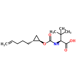 L-Valine, 3-Methyl-N-[[[(1R,2R)-2-(4-penten-1-yl)cyclopropyl]oxy]carbonyl]-结构式