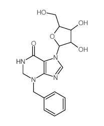 Hypoxanthine,3-benzyl-1,2-dihydro-7-b-D-ribofuranosyl- (7CI,8CI) Structure