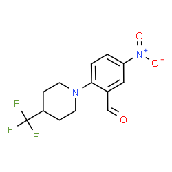 5-nitro-2-[4-(trifluoromethyl)piperidino]benzenecarbaldehyde Structure