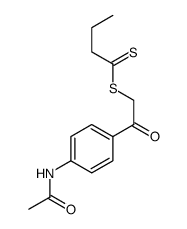 2-(4-Acetamidophenyl)-2-oxoethyl butane(dithioate) Structure