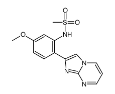 N-(2-imidazo[1,2-a]pyrimidin-2-yl-5-methoxyphenyl)methanesulfonamide结构式