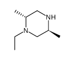 N-ethyl-(2R,5S)-2,5-dimethylpiperazine结构式