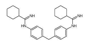N'-[4-[[4-[[amino(cyclohexyl)methylidene]amino]phenyl]methyl]phenyl]cyclohexanecarboximidamide Structure