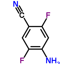 4-氨基-2,5-二氟苯甲腈结构式