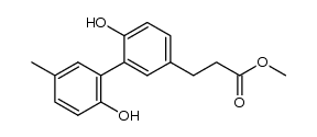2,2'-dihydroxy-5-methyl-5'-(2-methoxycarbonylethyl)biphenyl Structure