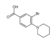 3-bromo-4-piperidin-1-ylbenzoic acid Structure