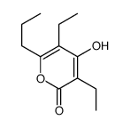 3,5-diethyl-4-hydroxy-6-propylpyran-2-one结构式
