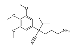 5-amino-2-propan-2-yl-2-(3,4,5-trimethoxyphenyl)pentanenitrile Structure