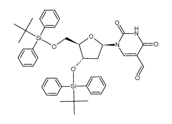3',5'-di-O-(tert-butyldiphenyl)silyl-2'-deoxy-5-formyluridine Structure
